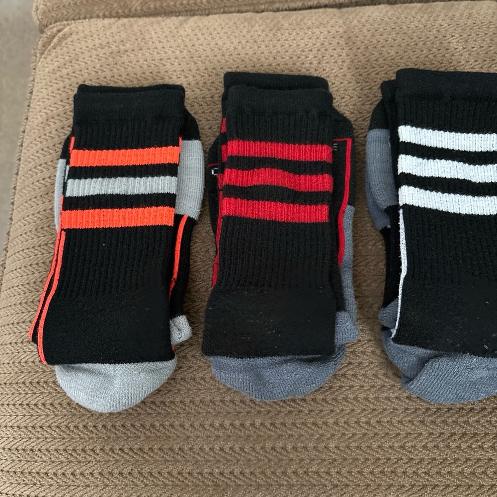 Adidas Climalite crew socks. 3 pairs